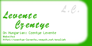 levente czentye business card